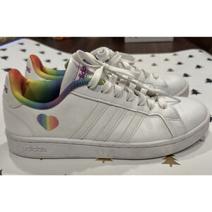 Women’s Shoes Adidas Grand Court Rainbow Pride H01054 Size 7.5